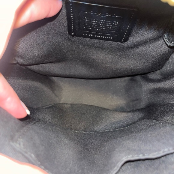 Coach mini backpack purse (black leather with gold detail) - Picture 9 of 11